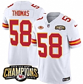 Men & Women & Youth Kansas City Chiefs #58 Derrick Thomas White 2023 F.U.S.E. AFC West Champions With NKH Patch Vapor Untouchable Limited Jersey,baseball caps,new era cap wholesale,wholesale hats